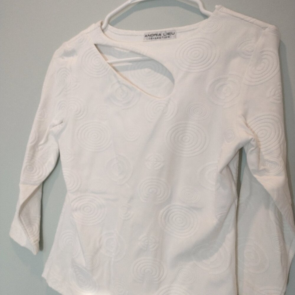 Andrea Lieu Blouse with front cut-out accent